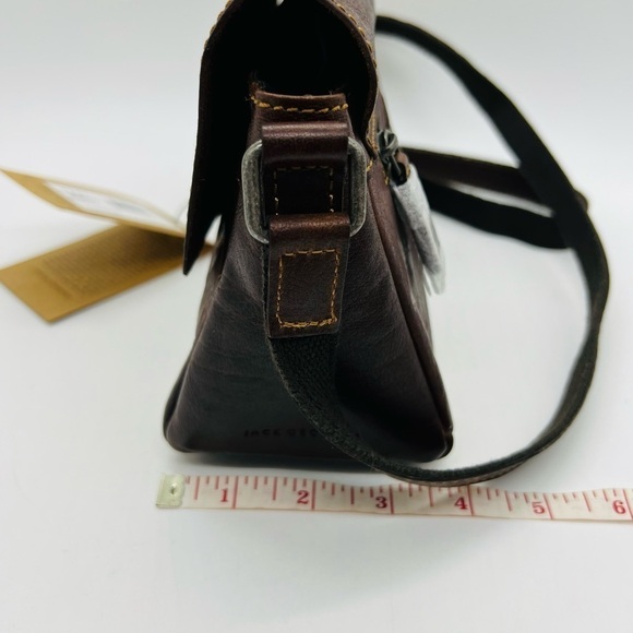 JACK GEORGES VOYAGER COLLECTION CROSSBODY BUFFALO LEATHER BAG NWT - Picture 7 of 15